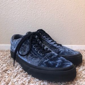 Velvet blue Old Skools womens 9 mens 7.5